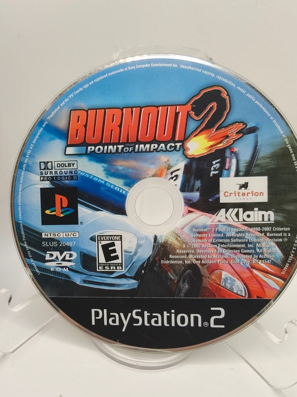 Burnout 2 Point of Impact PS2 Disc Only Tested Acclaim